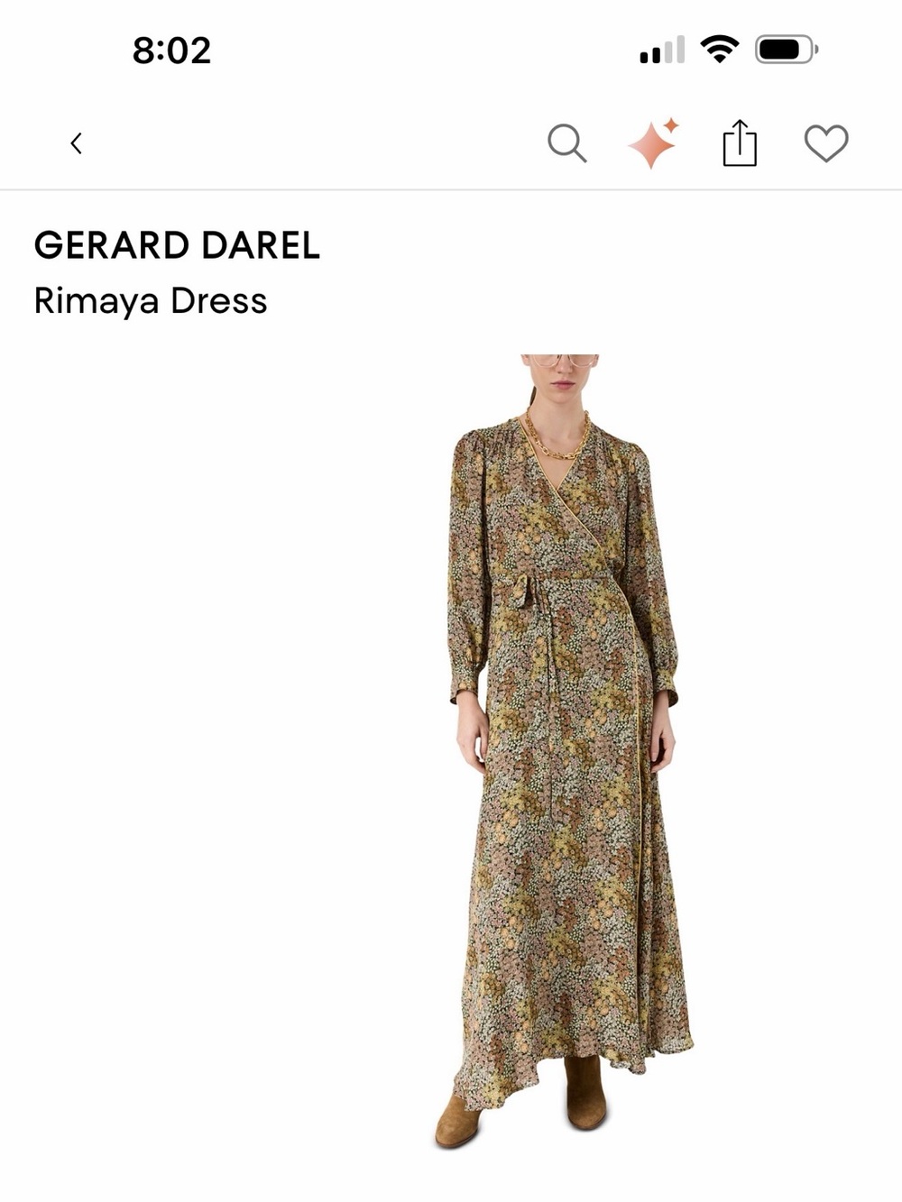 Gerard Darel Rimaya Maxi Dress in Multi-Color Floral